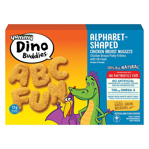 Yummy Alpha Shaped Chicken Breast Nuggets, 35 oz